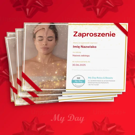 Voucher Karta Podarunkowa Zaproszenie My Day Thalgo Poznań - świąteczne